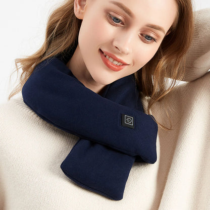 Electric Neck Heating Scarf winter warm Heated Scarfs soft Three-gear Temperature Control Neck Wrap Warmer no battery