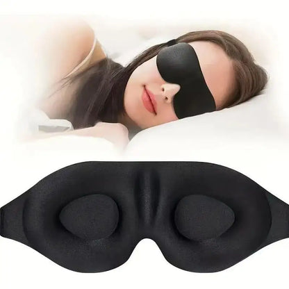 Sleep Mask, 3D Contour Cup Without Eye Pressure, Blackout Sleep Mask, With Adjustable Night Mask for Flight, Travel, Nap