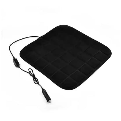 Car Square Checkered Heated Seat Cushion Universal USB Electric Heating Pads Adjustable Temperature Winter Car Interior Parts