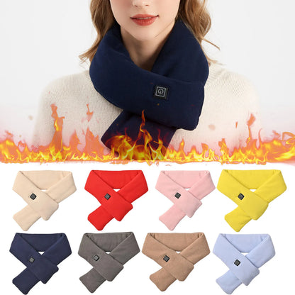 Electric Neck Heating Scarf winter warm Heated Scarfs soft Three-gear Temperature Control Neck Wrap Warmer no battery