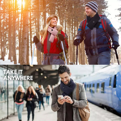 Electric Neck Heating Scarf winter warm Heated Scarfs soft Three-gear Temperature Control Neck Wrap Warmer no battery