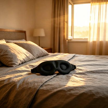 Sleep Mask, 3D Contour Cup Without Eye Pressure, Blackout Sleep Mask, With Adjustable Night Mask for Flight, Travel, Nap