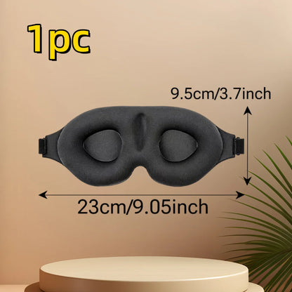 Sleep Mask, 3D Contour Cup Without Eye Pressure, Blackout Sleep Mask, With Adjustable Night Mask for Flight, Travel, Nap