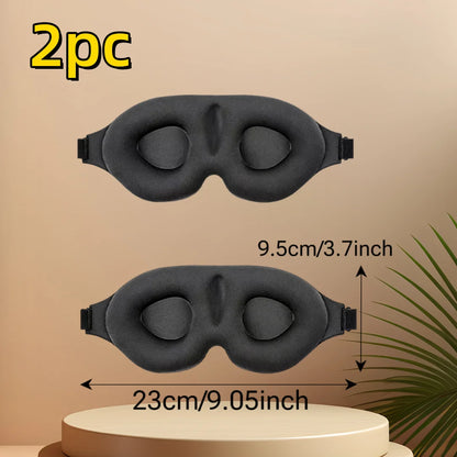 Sleep Mask, 3D Contour Cup Without Eye Pressure, Blackout Sleep Mask, With Adjustable Night Mask for Flight, Travel, Nap