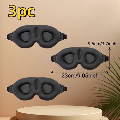 Sleep Mask, 3D Contour Cup Without Eye Pressure, Blackout Sleep Mask, With Adjustable Night Mask for Flight, Travel, Nap